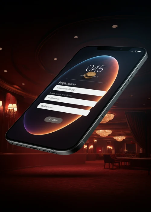 Visuele weergave van het eenvoudige aanmeldingsformulier van Betonred Casino, met velden voor e-mail, wachtwoord en voorkeursvaluta.